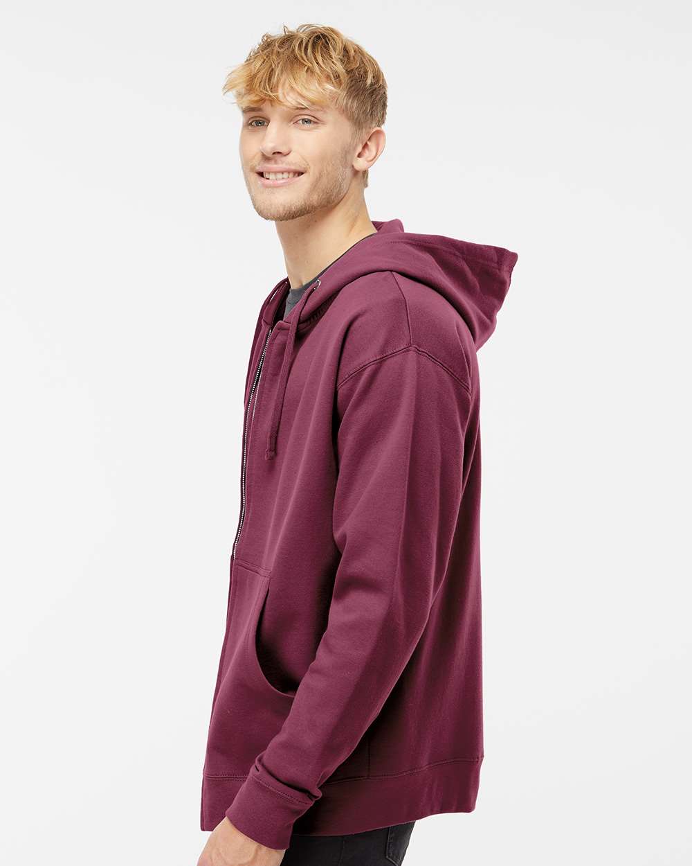 Midweight Full-Zip Hooded Sweatshirt