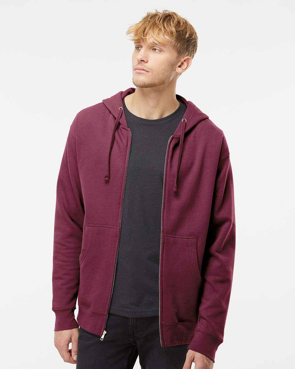 Midweight Full-Zip Hooded Sweatshirt